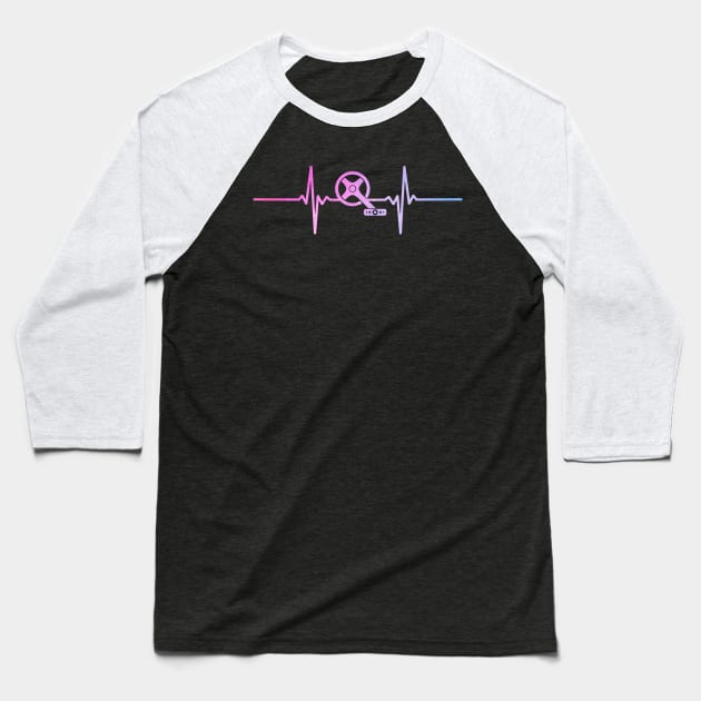 mtb heartbeat Baseball T-Shirt by Mandala Project